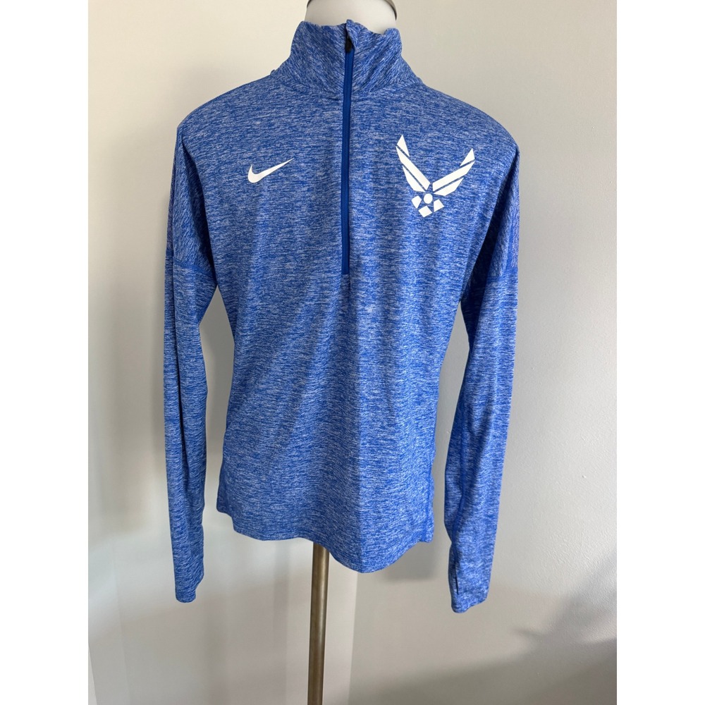 Nike Running Dri-FIT US Air Force 1/4 Zip Pullover Blue Space Dye XS